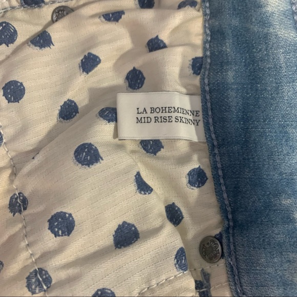 Maison Scotch Amsterdam Blouw La Bohemienne Mid Rise Skinny Tie Dye Jeans - Picture 10 of 11